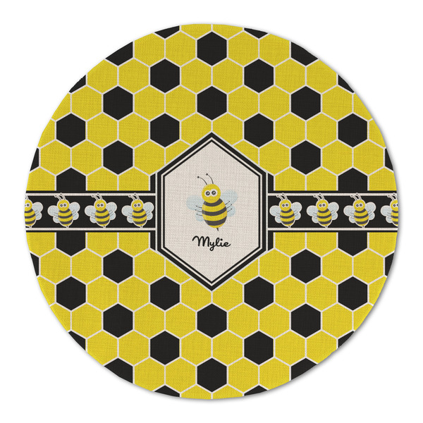 Honeycomb Round Linen Placemats - FRONT (Single Sided)