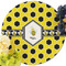 Honeycomb Round Linen Placemats - Front (w flowers)