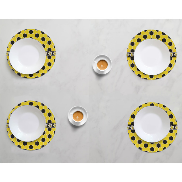 Honeycomb Round Linen Placemats - LIFESTYLE (set of 4)