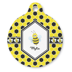 Honeycomb Round Pet ID Tag (Personalized)