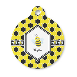 Honeycomb Round Pet ID Tag - Small (Personalized)