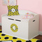 Honeycomb Round Wall Decal on Toy Chest