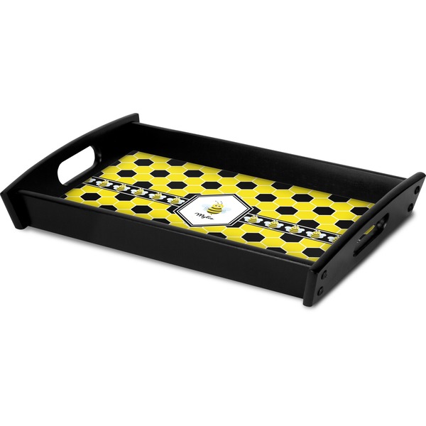 Honeycomb Serving Tray Black - Corner