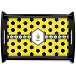 Honeycomb Black Wooden Tray - Small (Personalized)