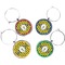 Honeycomb Wine Charms (Set of 4) (Personalized)