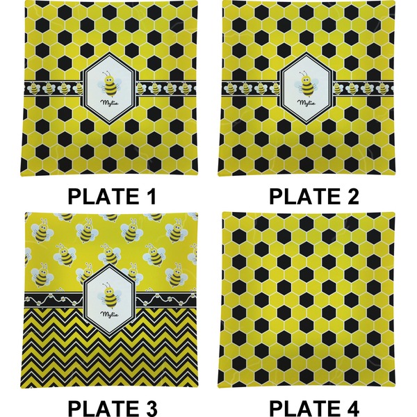 Honeycomb Set of Square Dinner Plates (Approval)