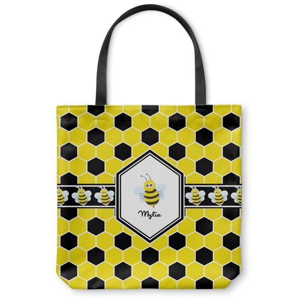 Custom Honeycomb Canvas Tote Bag (Personalized)
