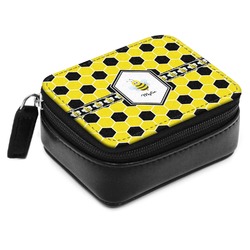 Honeycomb Small Leatherette Travel Pill Case (Personalized)