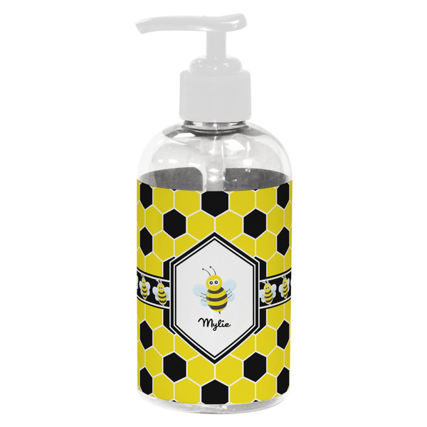 Custom Honeycomb Plastic Soap / Lotion Dispenser (8 oz - Small - White) (Personalized)