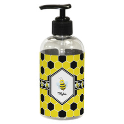 Honeycomb Plastic Soap / Lotion Dispenser (8 oz - Small - Black) (Personalized)