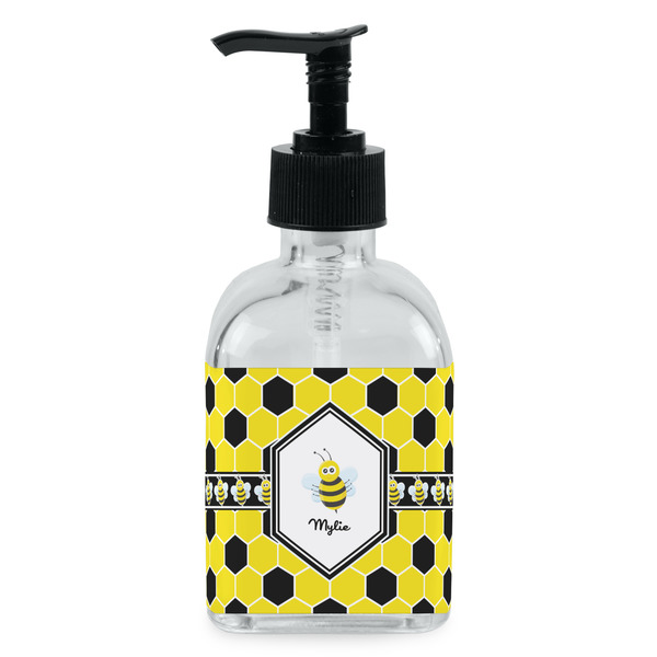 Custom Honeycomb Glass Soap & Lotion Bottle - Single Bottle (Personalized)