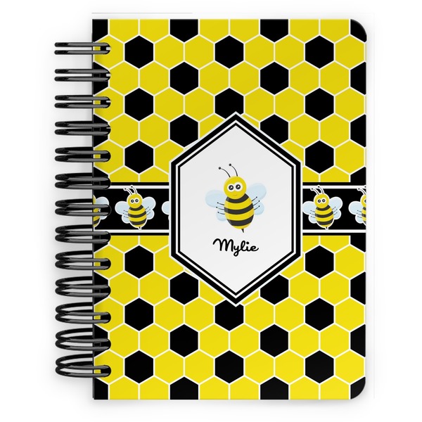 Custom Honeycomb Spiral Notebook - 5x7 w/ Name or Text