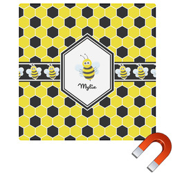 Honeycomb Square Car Magnet - 6" (Personalized)