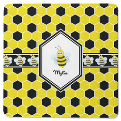 Honeycomb Square Rubber Backed Coaster (Personalized)