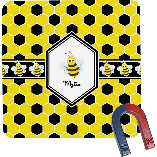 Custom Honeycomb Square Fridge Magnet (Personalized)