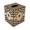 Honeycomb Square Tissue Box Covers - Wood - Front