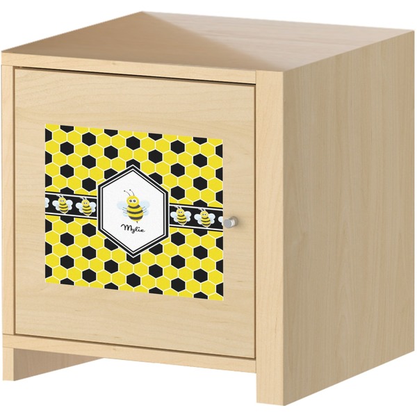 Honeycomb Square Wall Decal on Wooden Cabinet