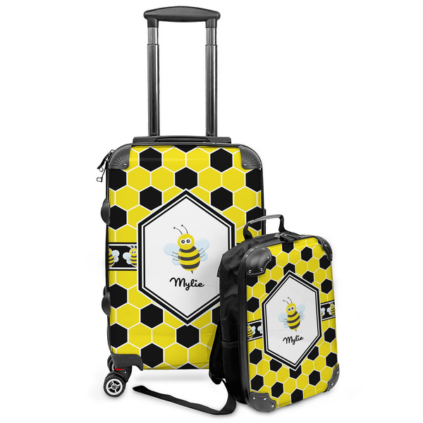 Custom Honeycomb Kids 2-Piece Luggage Set - Suitcase & Backpack (Personalized)