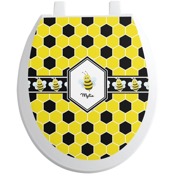 Custom Honeycomb Toilet Seat Decal - Round (Personalized)