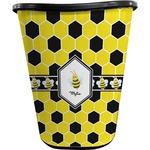 Honeycomb Waste Basket - Double Sided (Black) (Personalized)