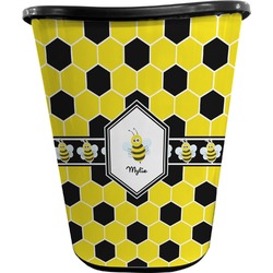 Honeycomb Waste Basket - Single Sided (Black) (Personalized)