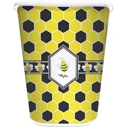 Honeycomb Waste Basket - Single Sided (White) (Personalized)
