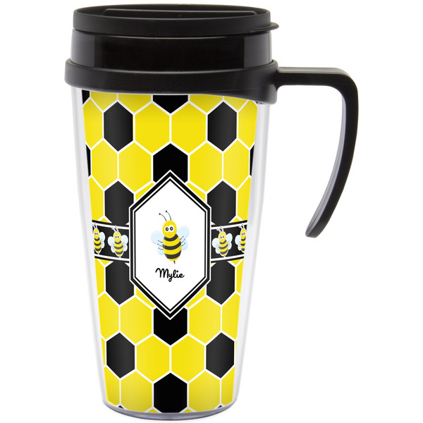 Custom Honeycomb Acrylic Travel Mug with Handle (Personalized)