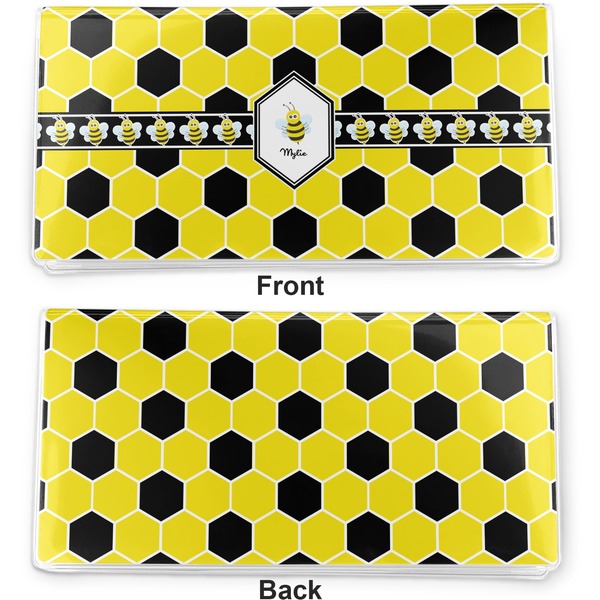Honeycomb Vinyl Check Book Cover - Front and Back