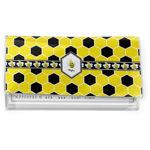 Custom Honeycomb Vinyl Checkbook Cover (Personalized)