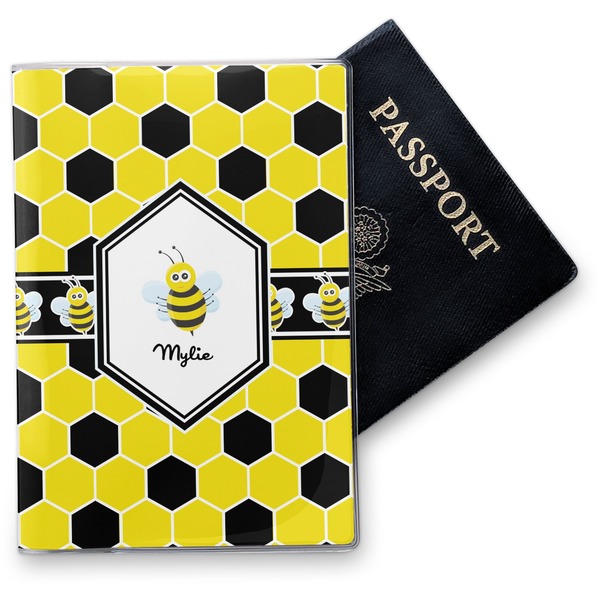 Custom Honeycomb Vinyl Passport Holder (Personalized)
