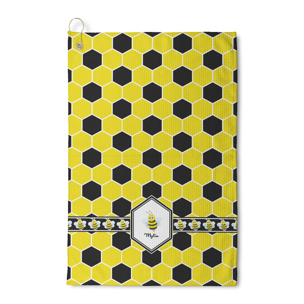 Custom Honeycomb Waffle Weave Golf Towel (Personalized)