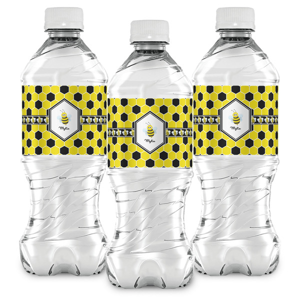 Honeycomb Water Bottle Labels - Front View
