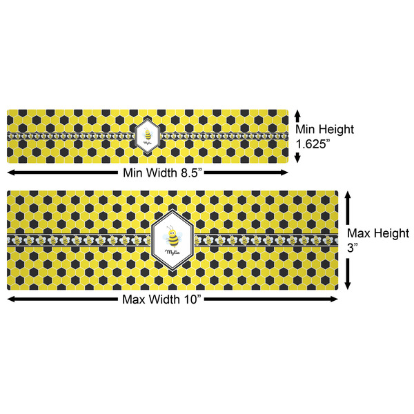 Honeycomb Water Bottle Labels w/ Dimensions