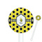 Honeycomb 5.5" Round Plastic Stir Sticks - White - Single Sided (Personalized)