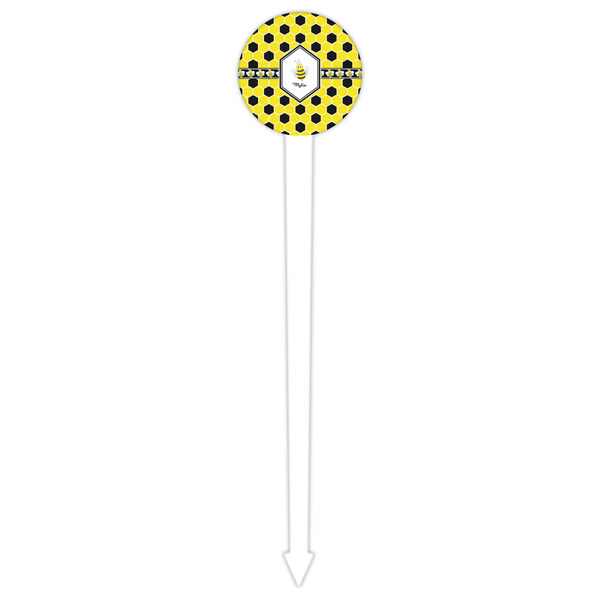 Honeycomb White Plastic 6" Food Pick - Round - Single Pick