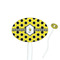 Honeycomb White Plastic 7" Stir Stick - Oval - Closeup
