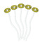 Honeycomb White Plastic 7" Stir Stick - Oval - Fan