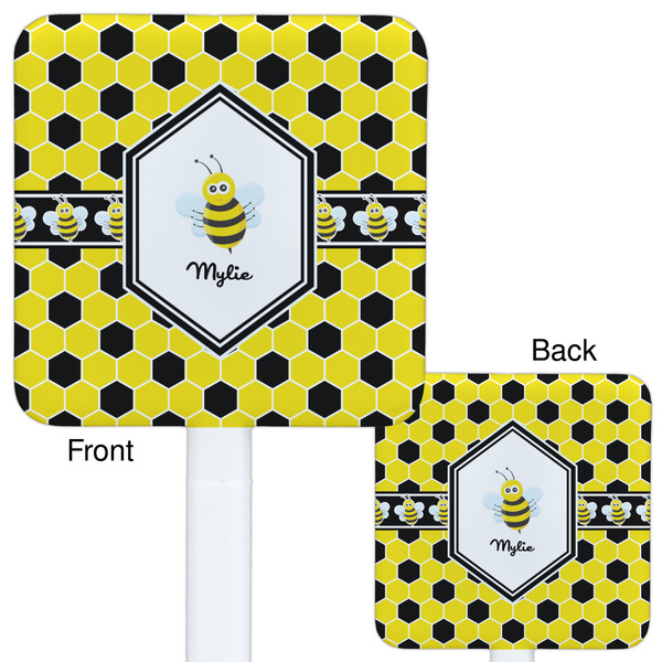 Honeycomb White Plastic Stir Stick - Double Sided - Approval