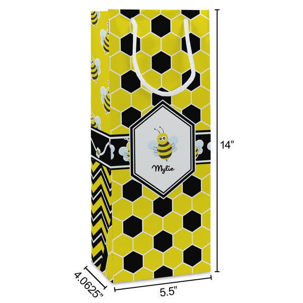 Honeycomb Wine Gift Bag - Dimensions