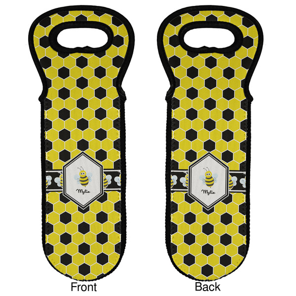 Honeycomb Wine Tote Front & Back