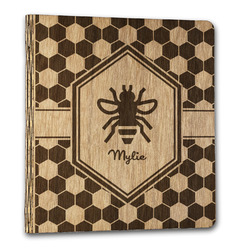 Honeycomb Wood 3-Ring Binder - 1" Letter Size (Personalized)