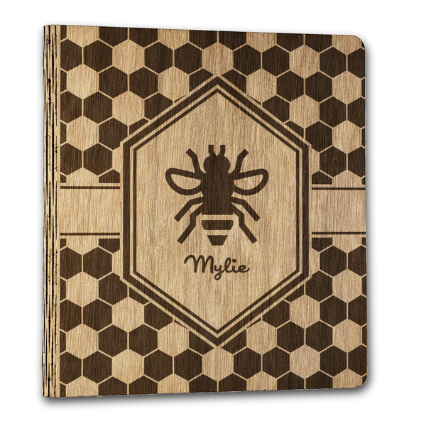 Honeycomb Wood 3-Ring Binders - 1" Letter - Front
