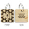 Honeycomb Wood Luggage Tags - Square - Approval