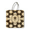 Honeycomb Wood Luggage Tags - Square - Front/Main