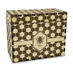 Honeycomb Wood Recipe Box - Laser Engraved (Personalized)