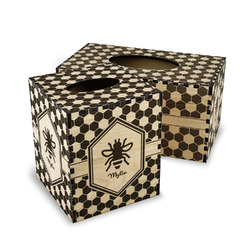Honeycomb Wood Tissue Box Cover (Personalized)