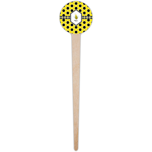 Honeycomb Wooden 4" Food Pick - Round - Single Pick