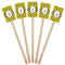 Honeycomb Wooden 6.25" Stir Stick - Rectangular - Fan View