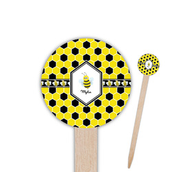 Honeycomb Round Wooden Food Picks (Personalized)