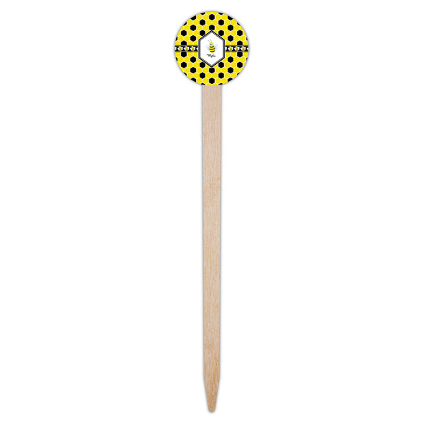 Honeycomb Wooden 6" Food Pick - Round - Single Pick